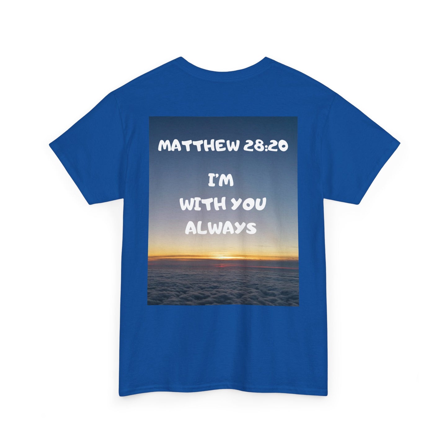 Faith Travel T‑Shirt — “Jeremiah 29:11 / Matthew 28:20” Inspirational Plane Tee