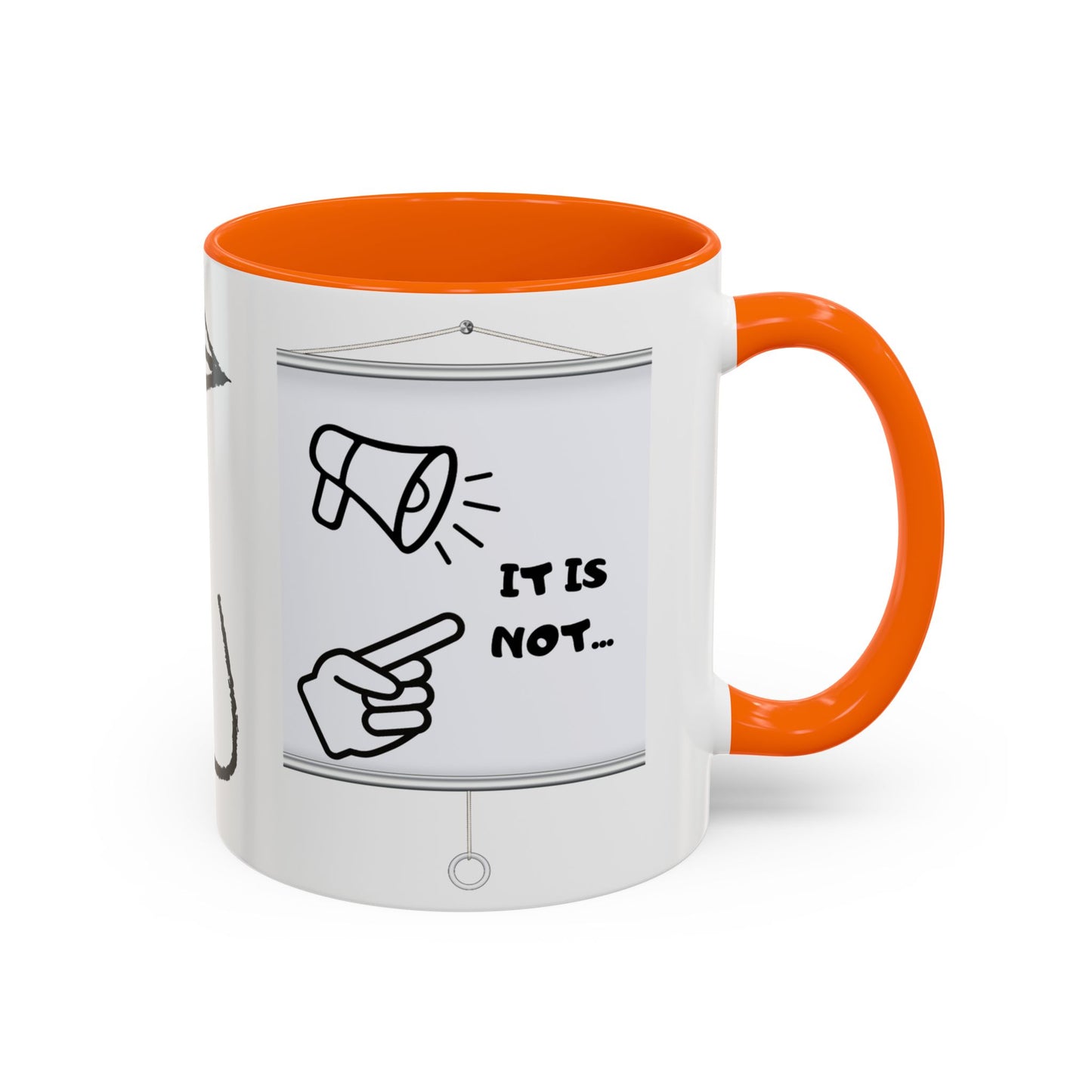 Accent Coffee Mug — Funny 'It Is Not your Fault' Doodle Cartoon Mug (11/15oz)
