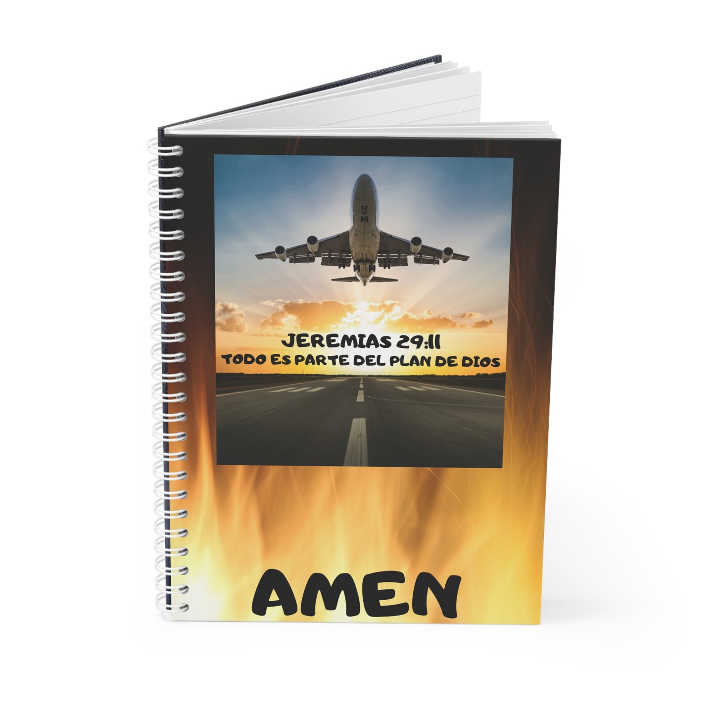 (Mateo 28:20, Jeremías 29:11) Spiral Notebook — Christian Travel-Inspired Journal with Bible Verses
