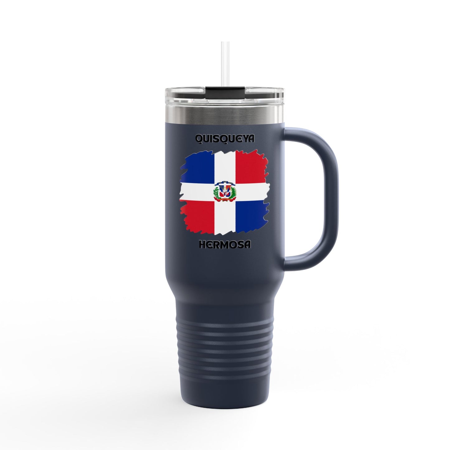 Dominican Republic Insulated Travel Mug, Caribbean Travel Cup, Beach Lover Gift, Quisqueya Hermosa Thermos, Vacation Essential, Summer [...]