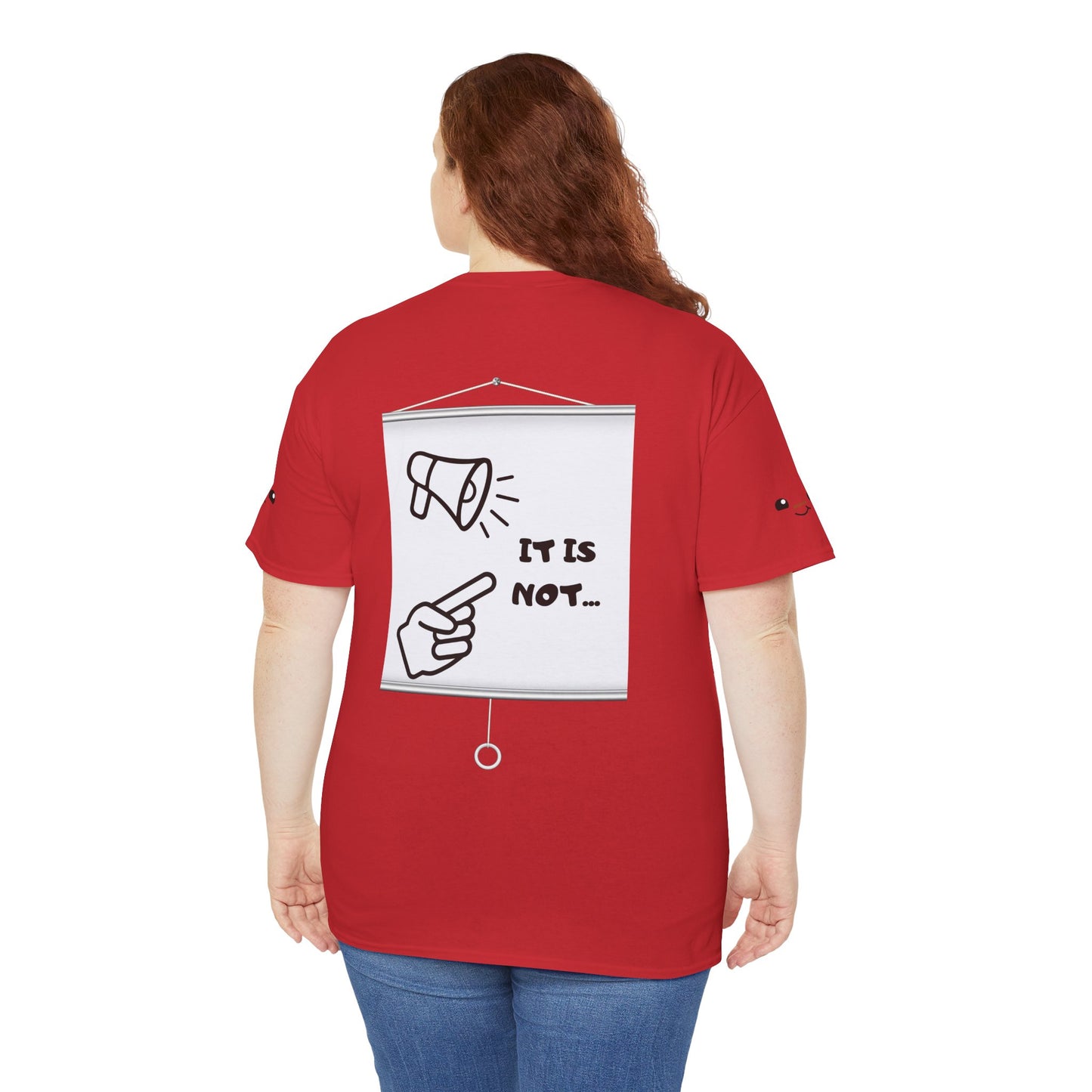Graphic Tee — "It's Not Your Fault" Comic-Style Pointing Design