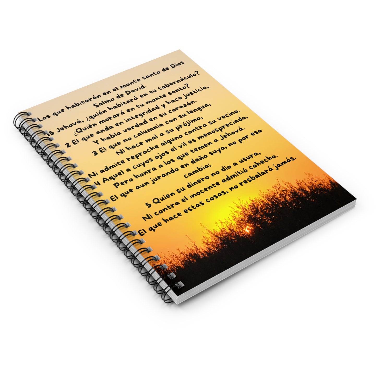 SALMO 15 Spiritual Inspirational Spiral Notebook - Ruled Line, Bible Verse Journal, Gratitude Planner, Christian Gift, Prayer Note Book, [...]