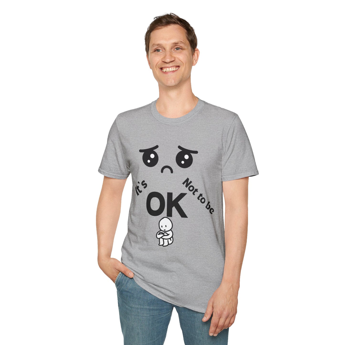 IT'S OK Emotional Support Unisex T-Shirt, Inspirational Tee, Self-Care Shirt, Mental Health Awareness, Gift for Friends, Motivational Apparel, [...]