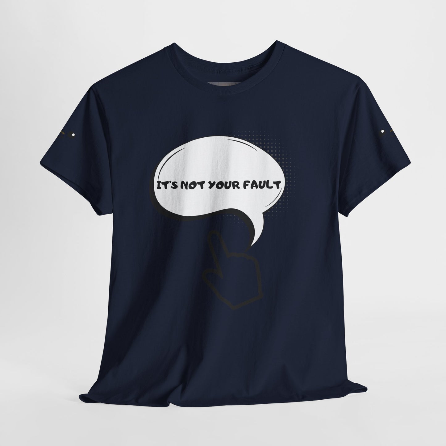 Graphic Tee — "It's Not Your Fault" Comic-Style Pointing Design