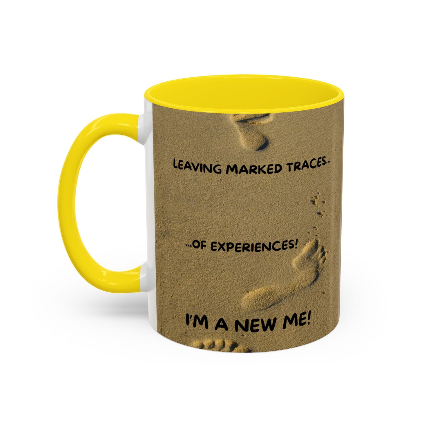 LEAVING EXPERIENCES Inspirational Accent Coffee Mug - Perfect Gift for New Beginnings, Motivation, Self-Discovery, Café Lover, Ceramic Cup
