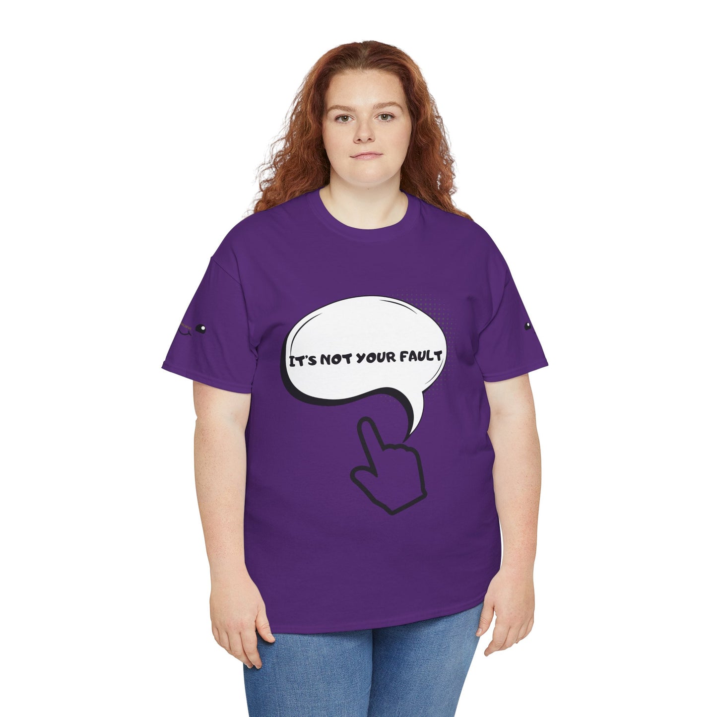 Graphic Tee — "It's Not Your Fault" Comic-Style Pointing Design