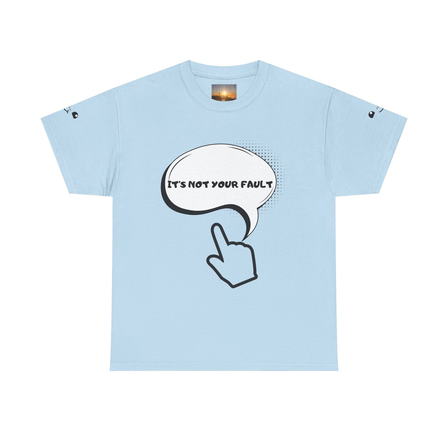 Graphic Tee — "It's Not Your Fault" Comic-Style Pointing Design