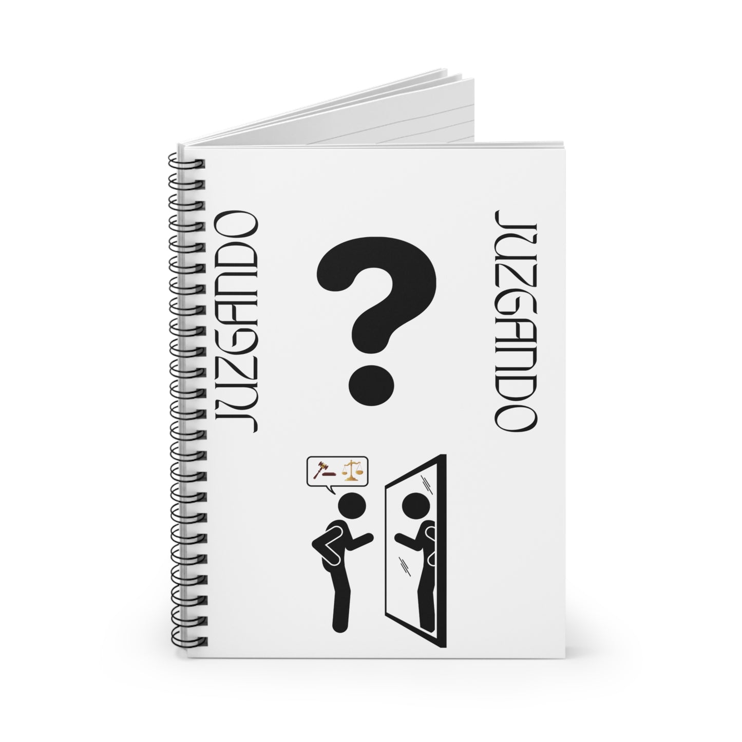 JUZGANDO Creative Spiral Notebook - Juzgando Design, Unique Journal for Thoughts, Sketches, and Ideas, Perfect Gift for Students, Writers, and [...]