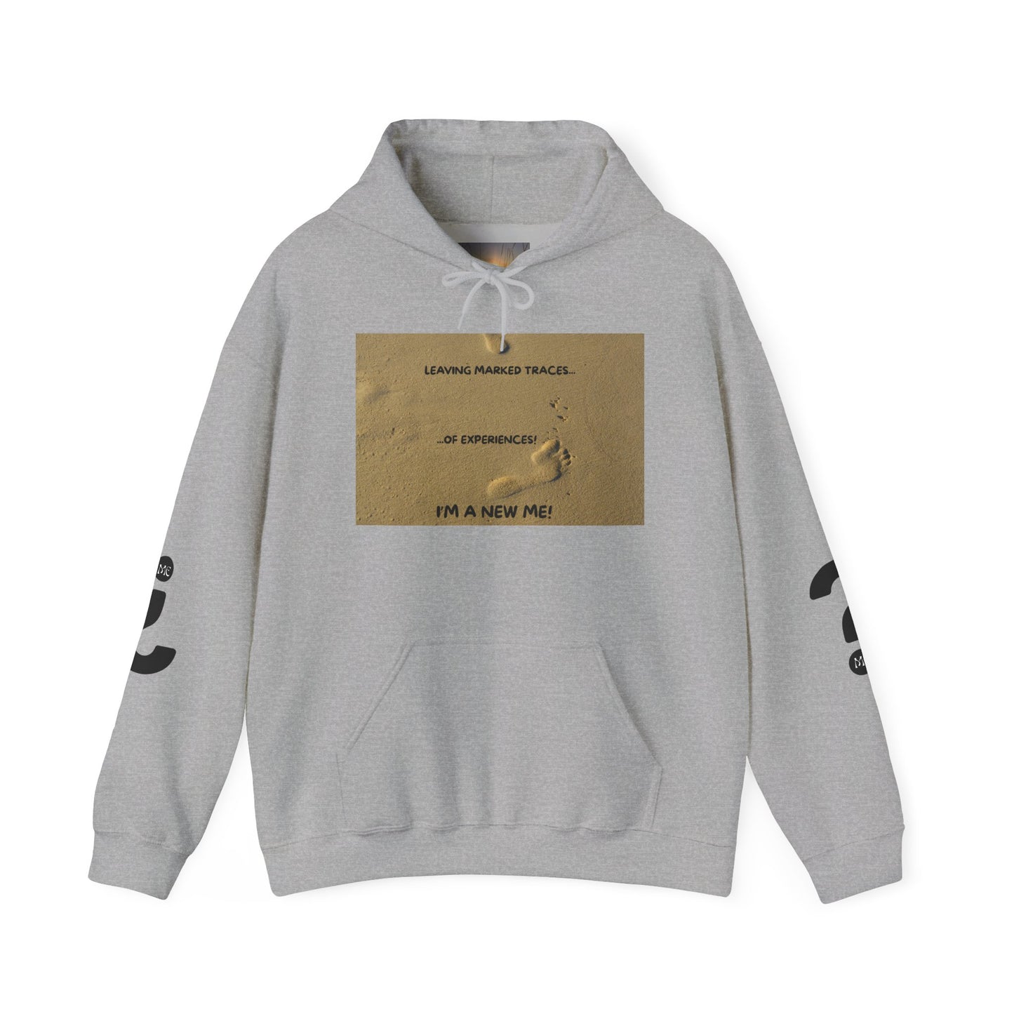 LEAVING MARKED TRACES Unisex Hooded Sweatshirt – Embrace Change, Perfect for Motivational Gifts, Cozy Casual Wear, Comfortable Daily Style, Inspirational Apparel