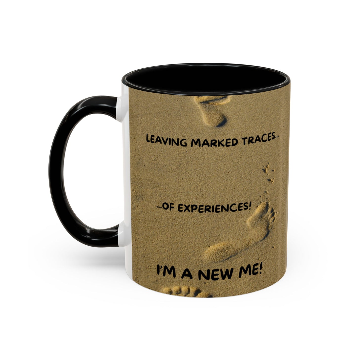 LEAVING EXPERIENCES Inspirational Accent Coffee Mug - Perfect Gift for New Beginnings, Motivation, Self-Discovery, Café Lover, Ceramic Cup