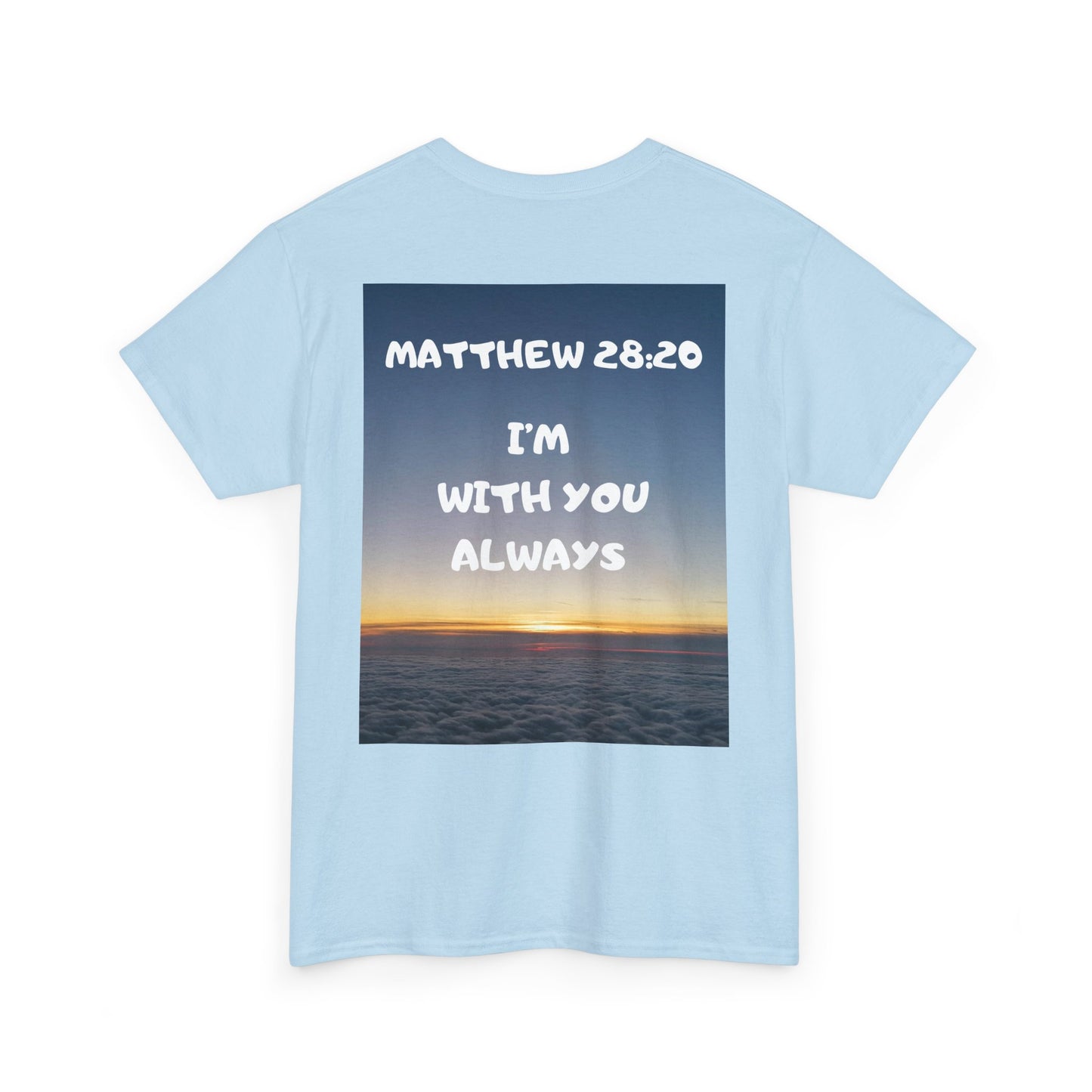 Faith Travel T‑Shirt — “Jeremiah 29:11 / Matthew 28:20” Inspirational Plane Tee