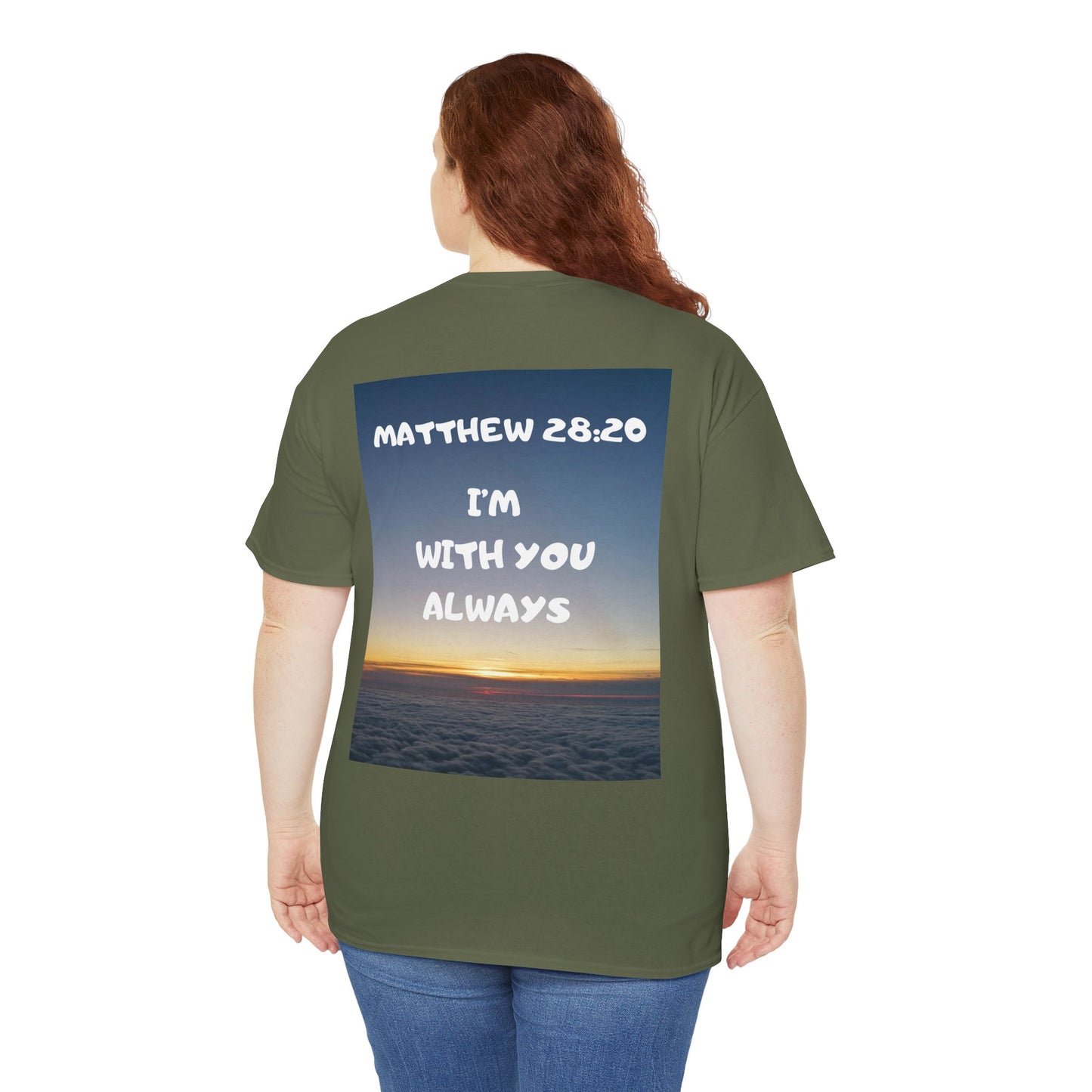 Faith Travel T‑Shirt — “Jeremiah 29:11 / Matthew 28:20” Inspirational Plane Tee
