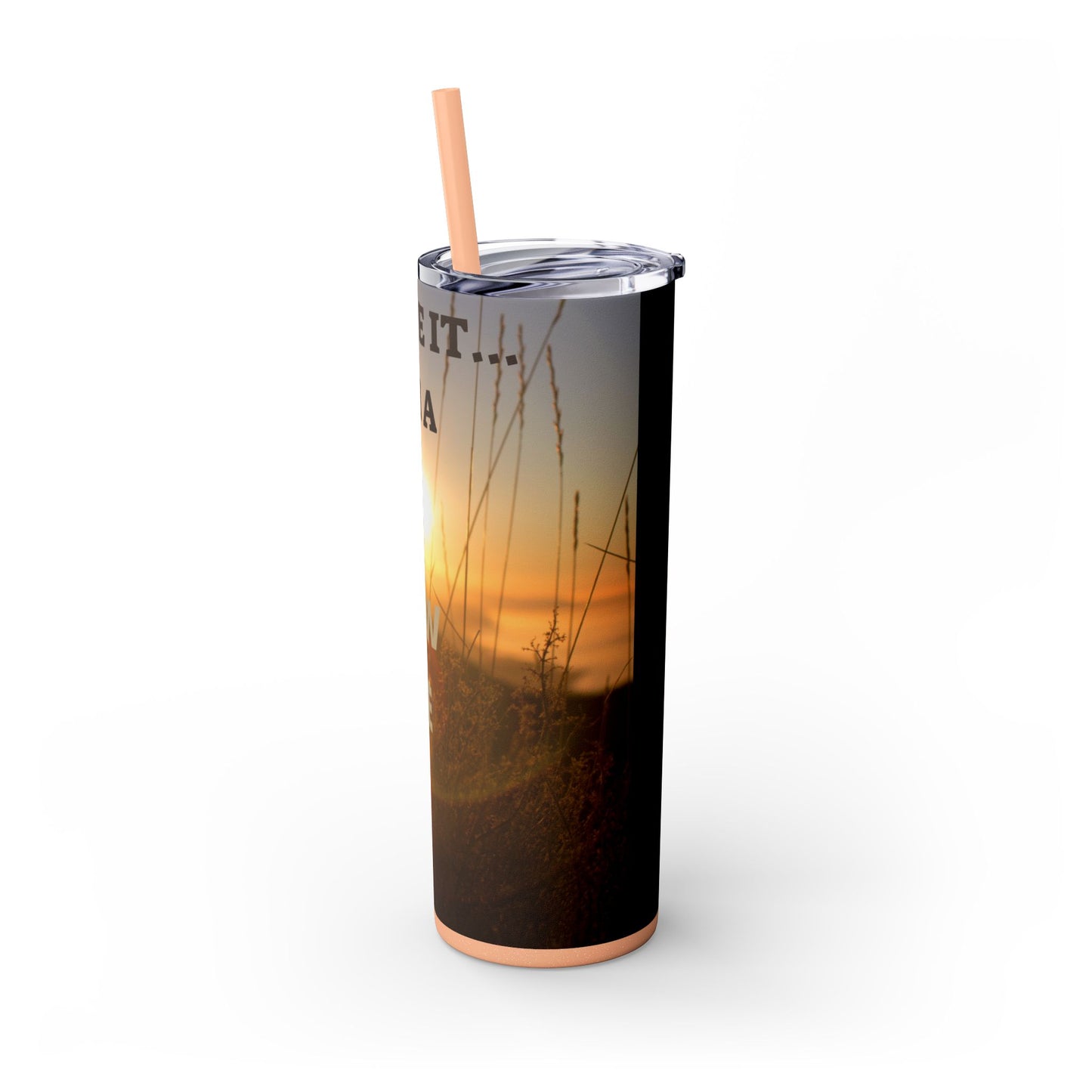I MADE IT Inspirational Skinny Tumbler, 20oz - Motivational Drinkware for Self-Improvement, Perfect Gift for Wellness Journeys, Birthday, New Year