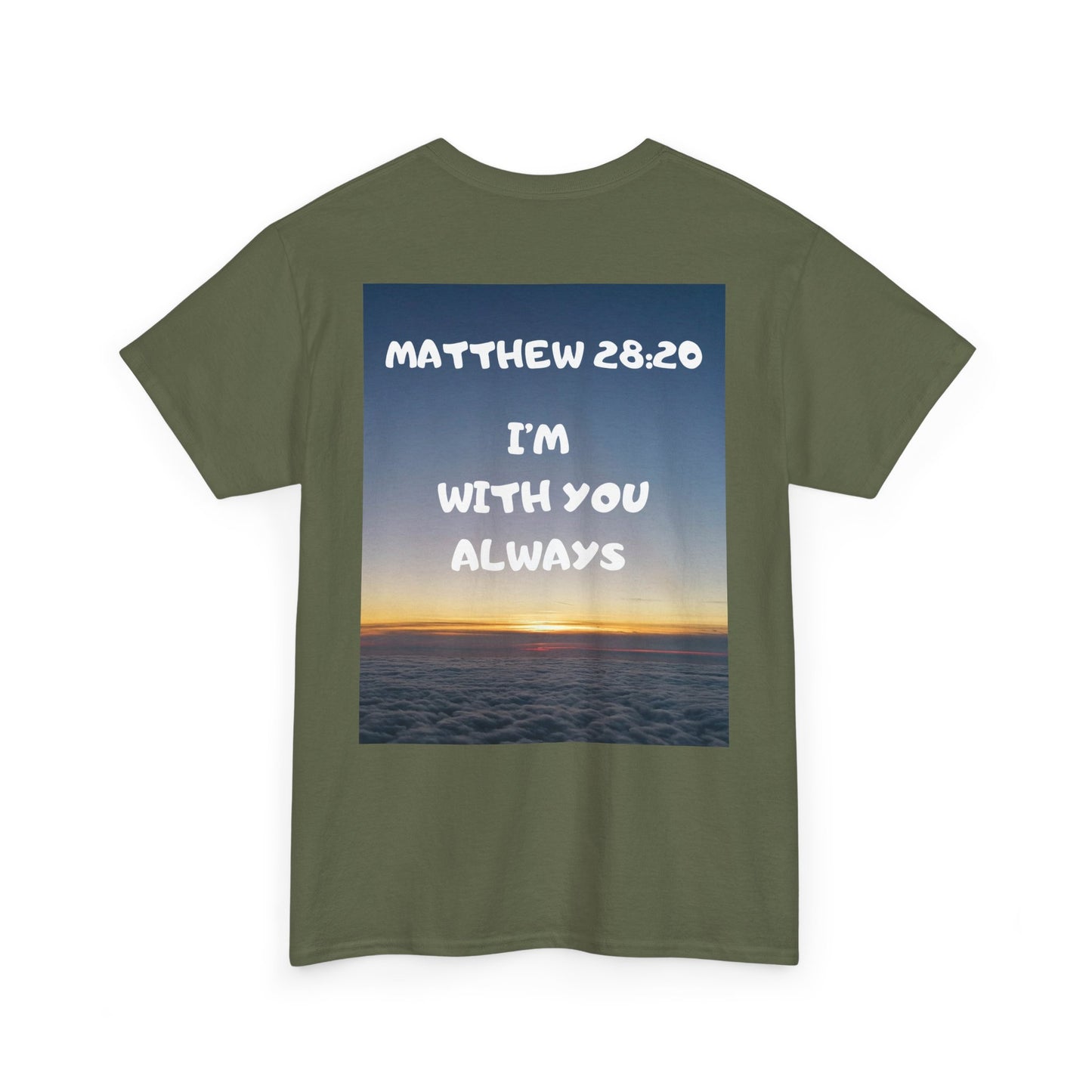 Faith Travel T‑Shirt — “Jeremiah 29:11 / Matthew 28:20” Inspirational Plane Tee
