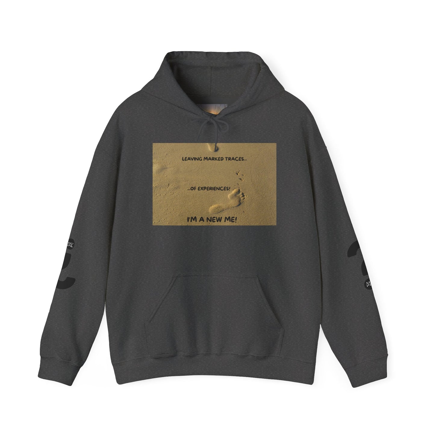 LEAVING MARKED TRACES Unisex Hooded Sweatshirt – Embrace Change, Perfect for Motivational Gifts, Cozy Casual Wear, Comfortable Daily Style, Inspirational Apparel