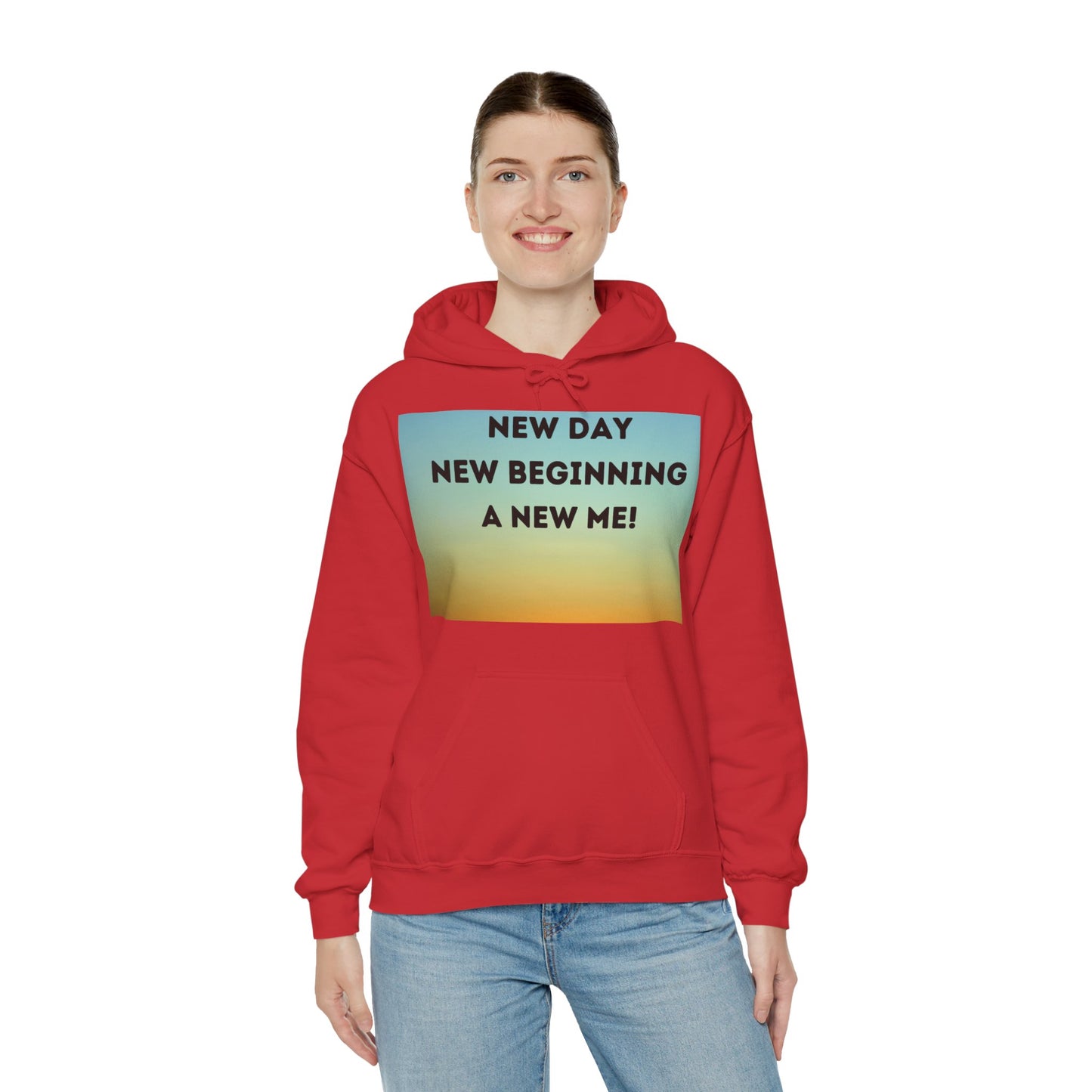 NEW DAY NEW BEGINNING A NEW ME Unisex Heavy Blend™ Hooded Sweatshirt