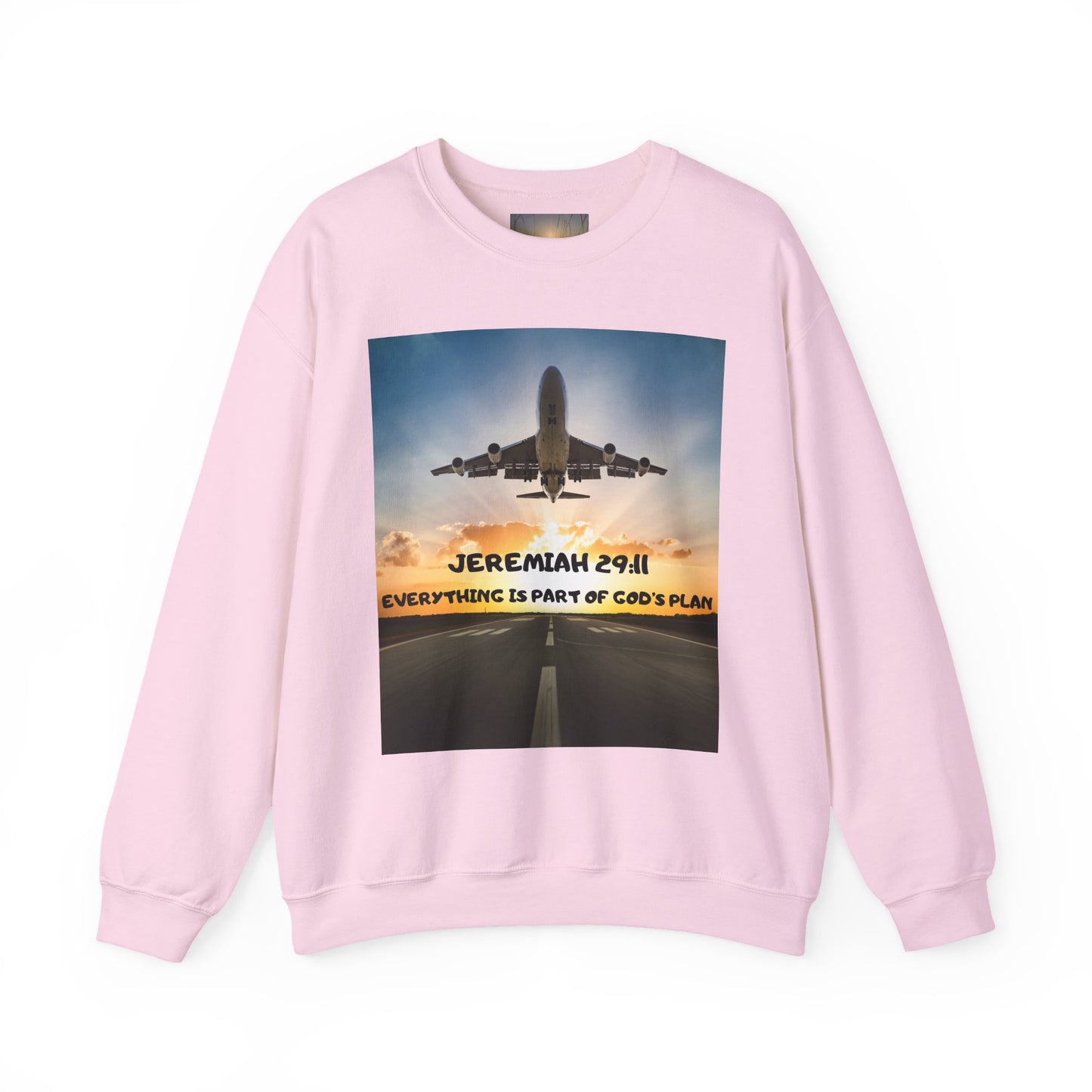 "Jeremiah 29:11 / Matthew 28:20" Christian Crewneck Inspirational Bible Verse Sweatshirt