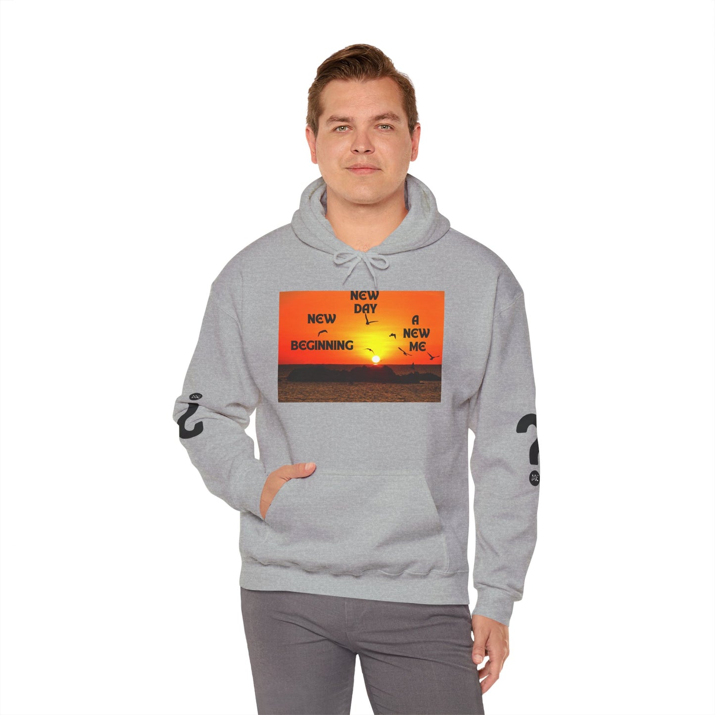 New Day, New Me Motivational Hoodie - Cozy Unisex Sweatshirt for Inspiration, Self-Care, Fitness Goals, Gift for Him, Her