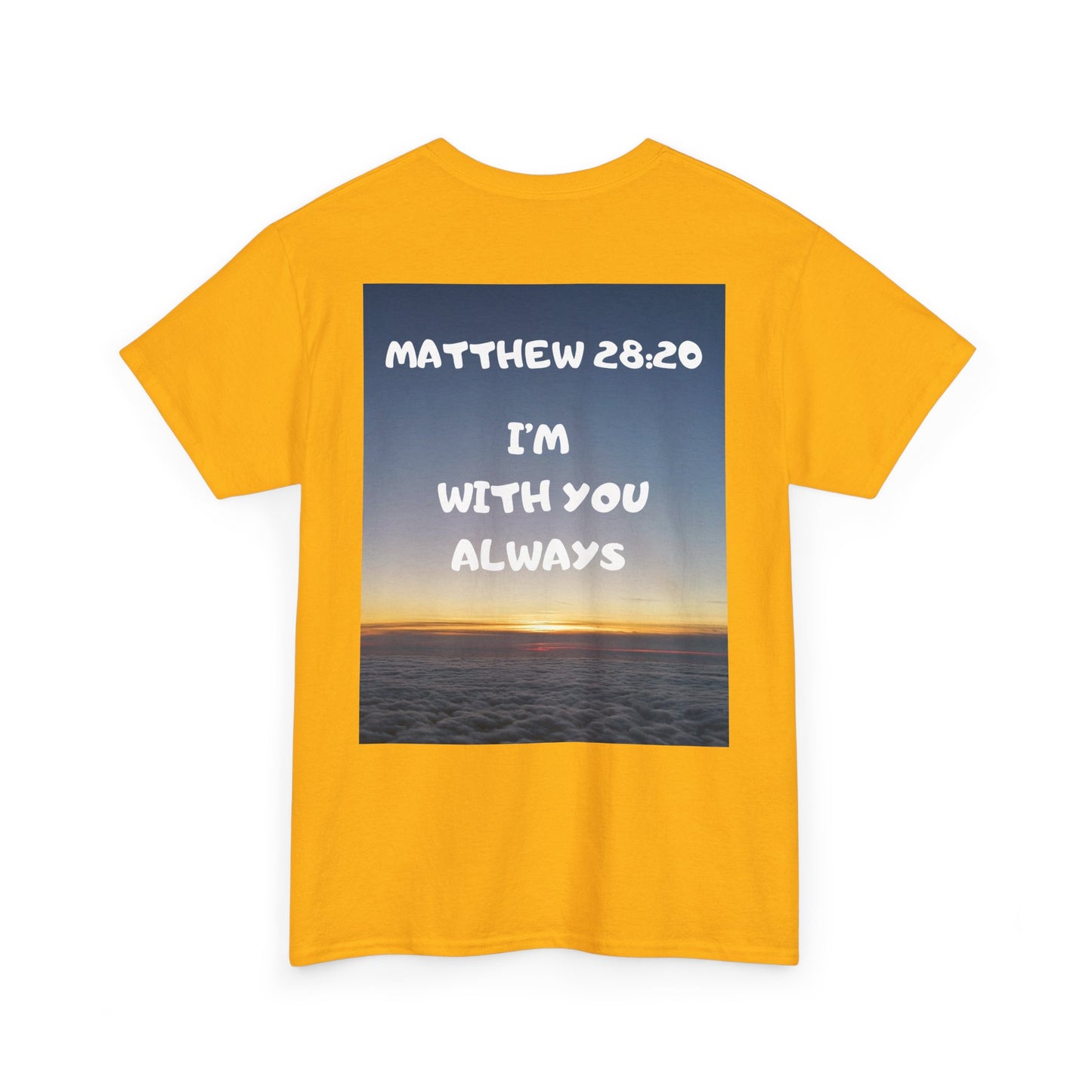 Faith Travel T‑Shirt — “Jeremiah 29:11 / Matthew 28:20” Inspirational Plane Tee
