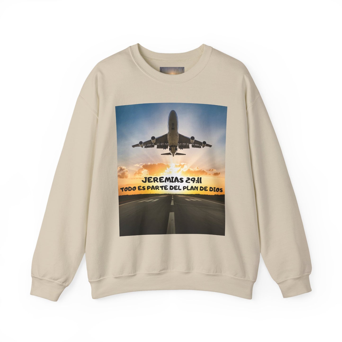 Christian Sweatshirt — Jeremías 29:11 & Mateo 28:20 Inspirational Crewneck