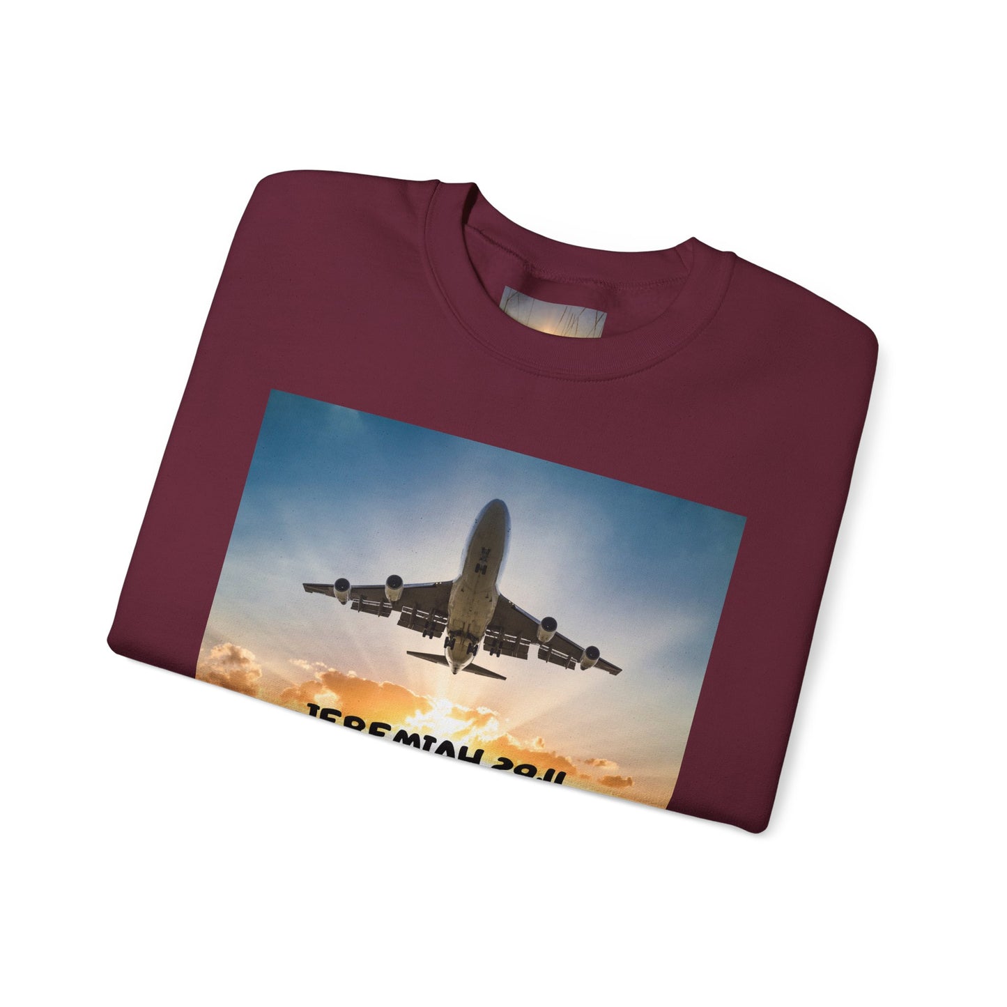 "Jeremiah 29:11 / Matthew 28:20" Christian Crewneck Inspirational Bible Verse Sweatshirt