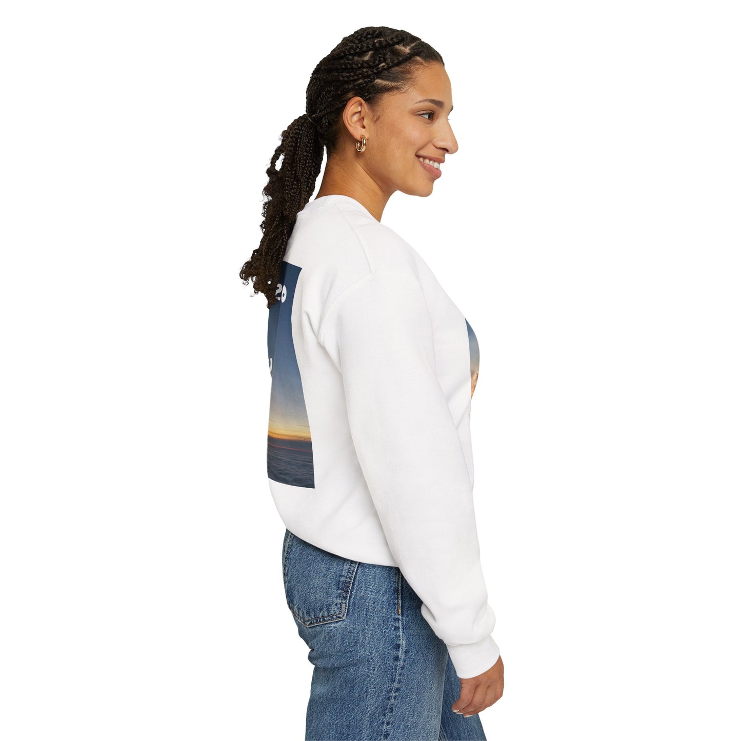 "Jeremiah 29:11 / Matthew 28:20" Christian Crewneck Inspirational Bible Verse Sweatshirt