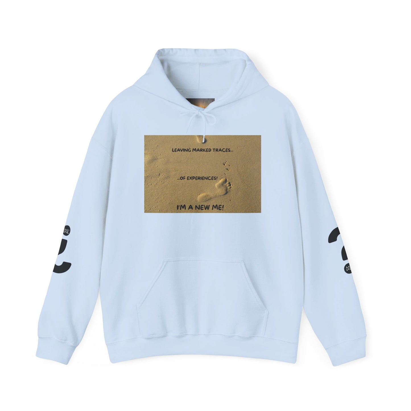 LEAVING MARKED TRACES Unisex Hooded Sweatshirt – Embrace Change, Perfect for Motivational Gifts, Cozy Casual Wear, Comfortable Daily Style, Inspirational Apparel