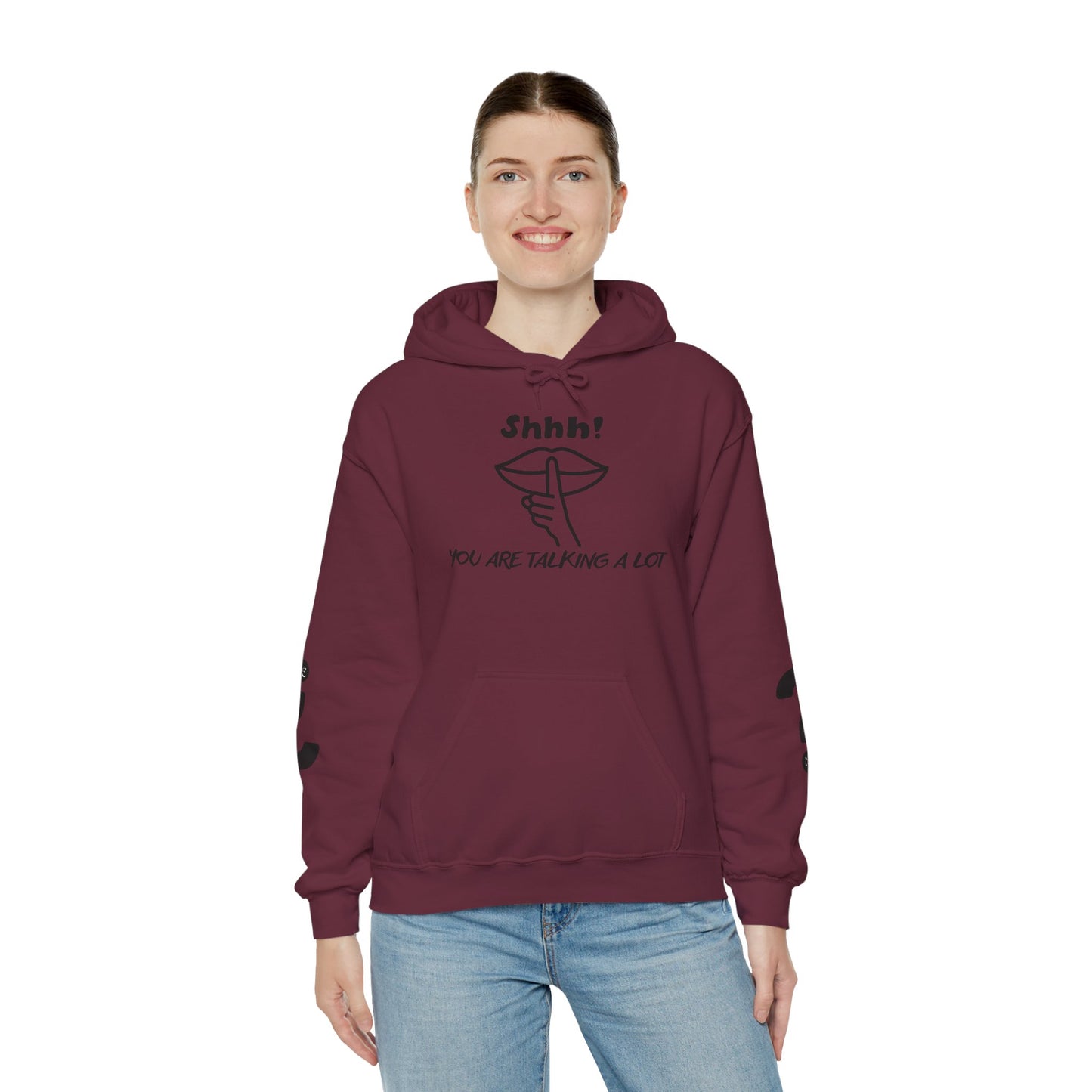 Shhh! Funny Unisex Hooded Sweatshirt, Cozy Hoodie for Introverts, Ideal Gift for Friends and Family, Perfect for Casual Wear, [...]
