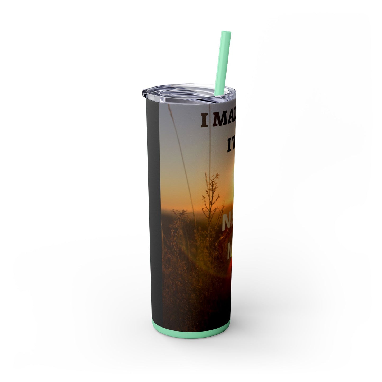 I MADE IT Inspirational Skinny Tumbler, 20oz - Motivational Drinkware for Self-Improvement, Perfect Gift for Wellness Journeys, Birthday, New Year