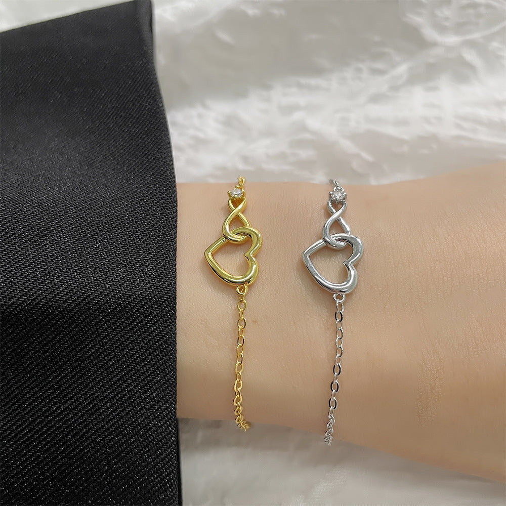 Heart-shape Bracelet Fashion Jewelry Versatile Love Bracelet Gift For