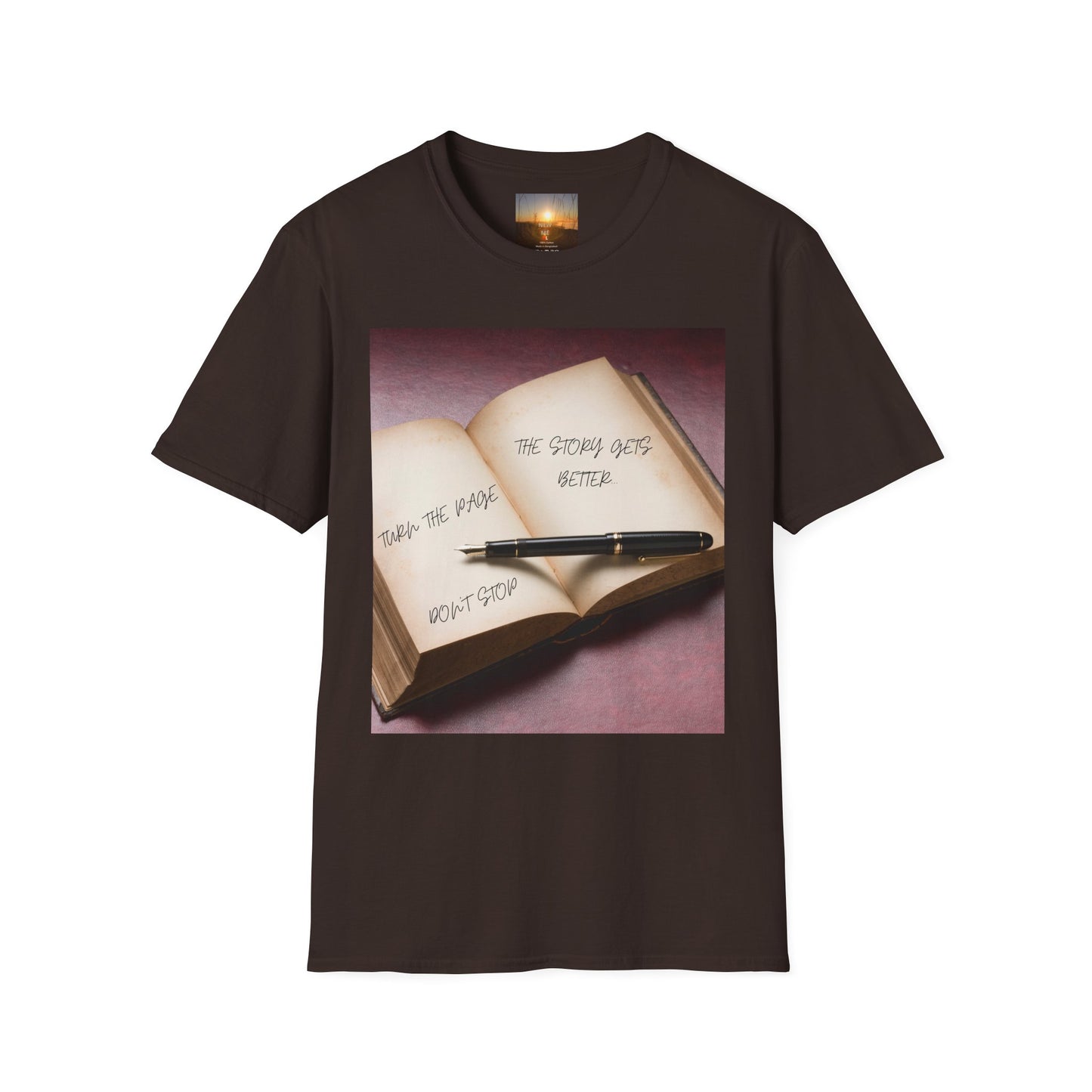 TURN THE PAGE Inspirational Book T-Shirt, Motivational Tee, Reading Lover Gift, Journal Enthusiast Apparel, Bookworm T-Shirt, Literary Quote Shirt