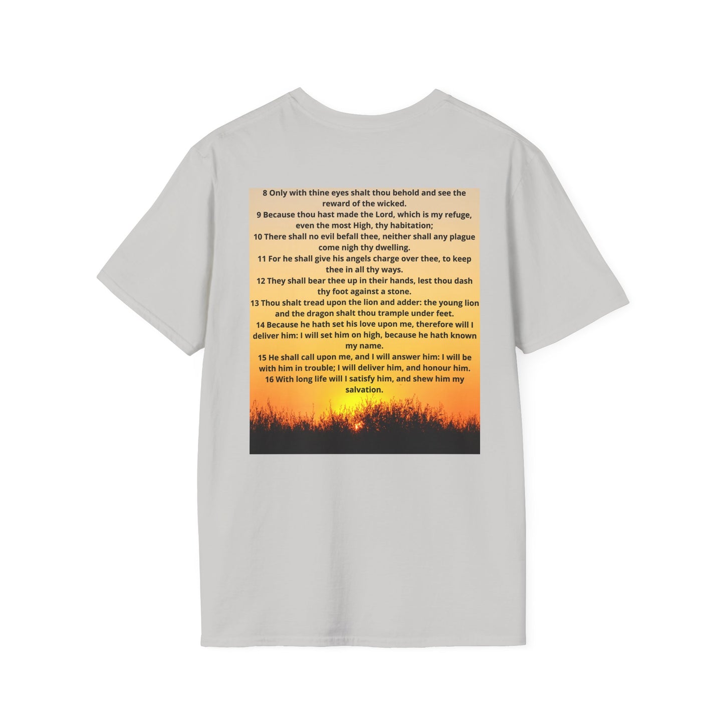 PSALM 91 Inspirational Lion T-Shirt, Motivational Tee, Unisex Quote Shirt, Positive Vibes Wear, Nature Lover Gift