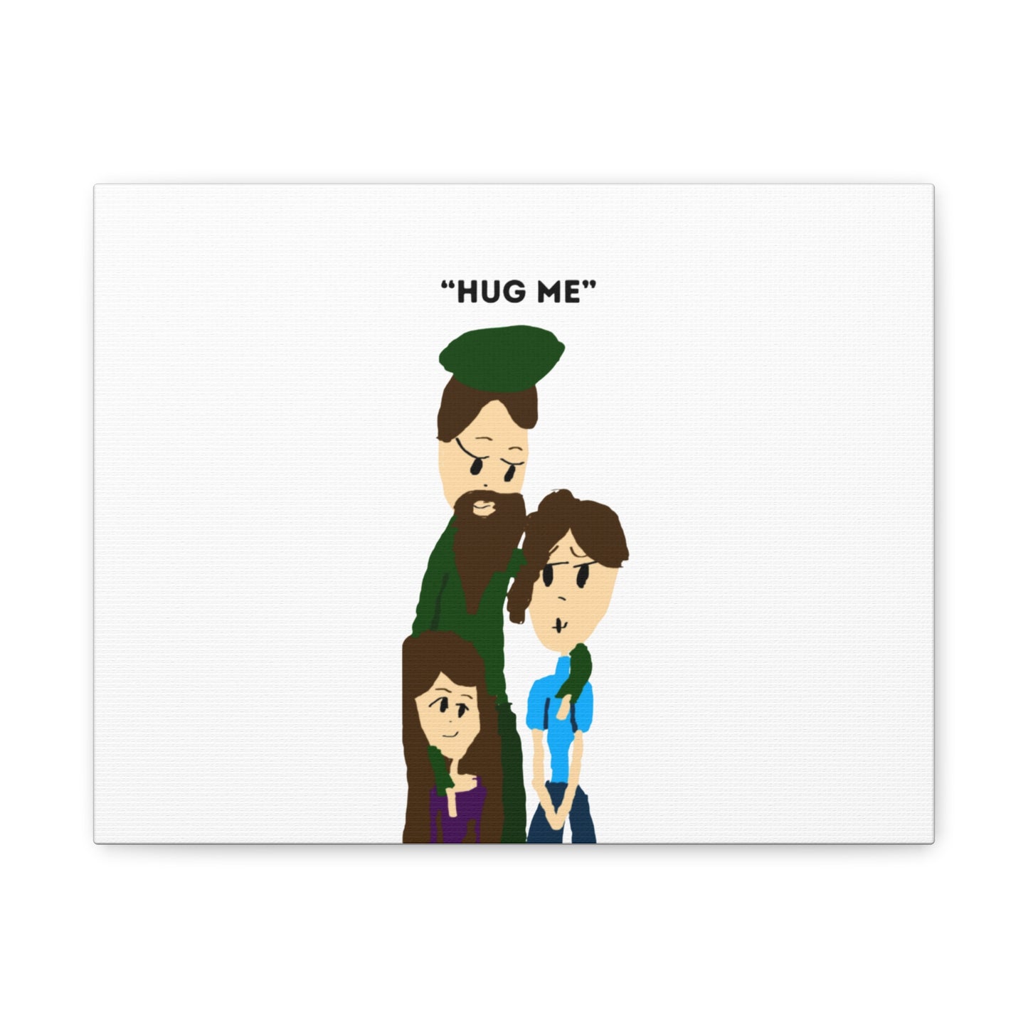 Hug Me ISAAC IDYER ARTS Family Canvas Art, Warm Wall Decor, Gift for Parents, Kids Room Wall Art, Family Love Decor