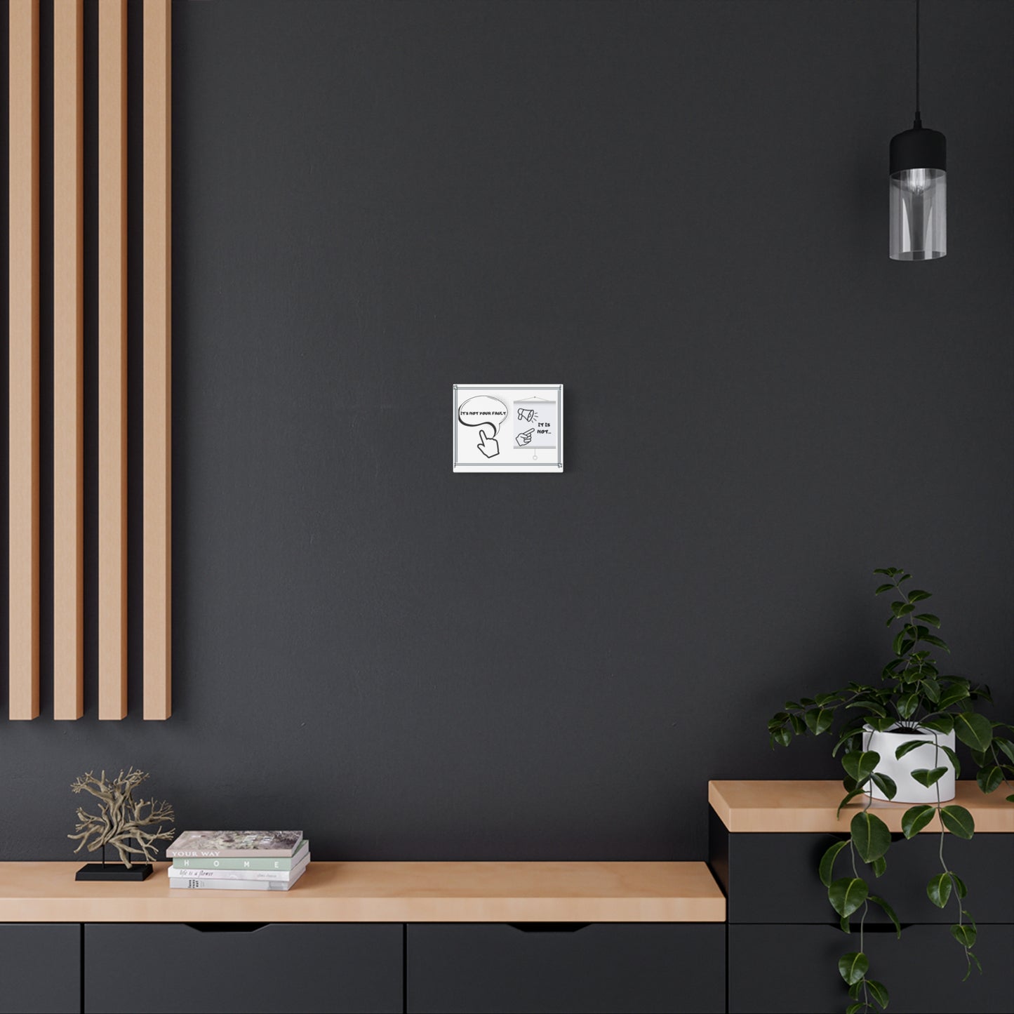 Motivational Canvas Print "It's Not Your Fault" – Minimalist Wall Art