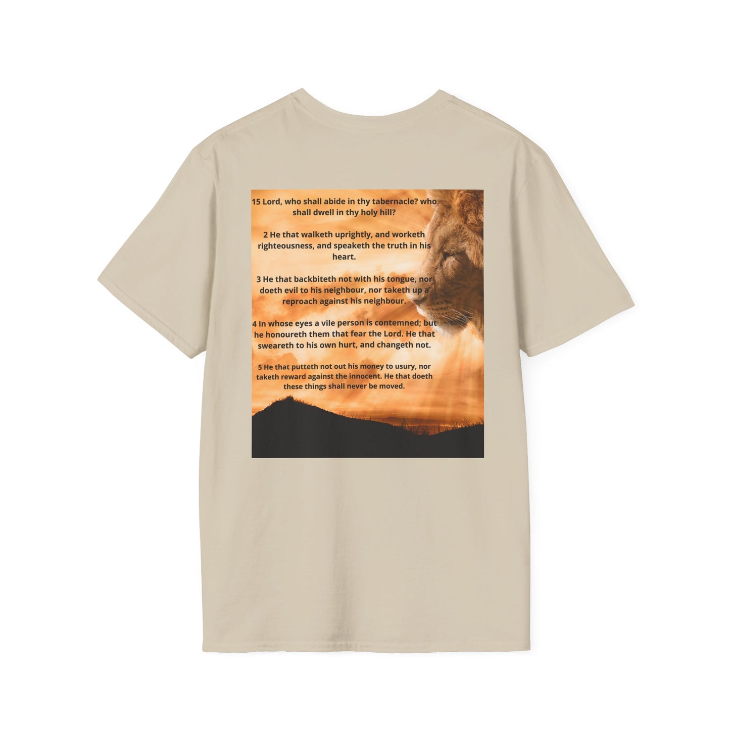 PSALM 15 Unisex Inspirational Psalm T-Shirt, Faith Tee, Scripture Shirt, Gift for Believers, Christian Apparel, Spiritual Casual Wear