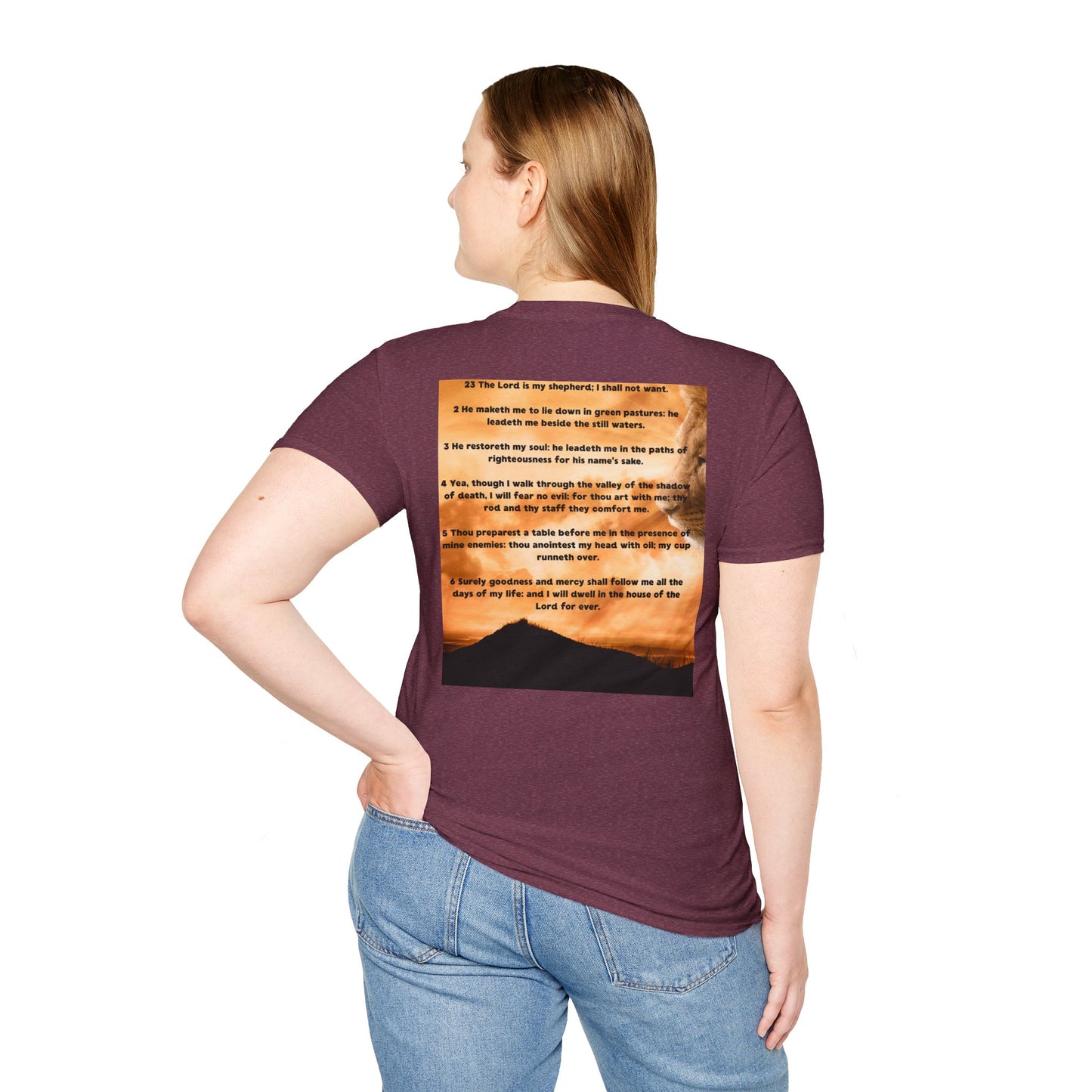 PSALM 23 Comfortable Faith-Inspired T-Shirt with Psalm 23 Design, Spiritual Tee, Christian Apparel, Inspirational Gifts, Everyday Wear