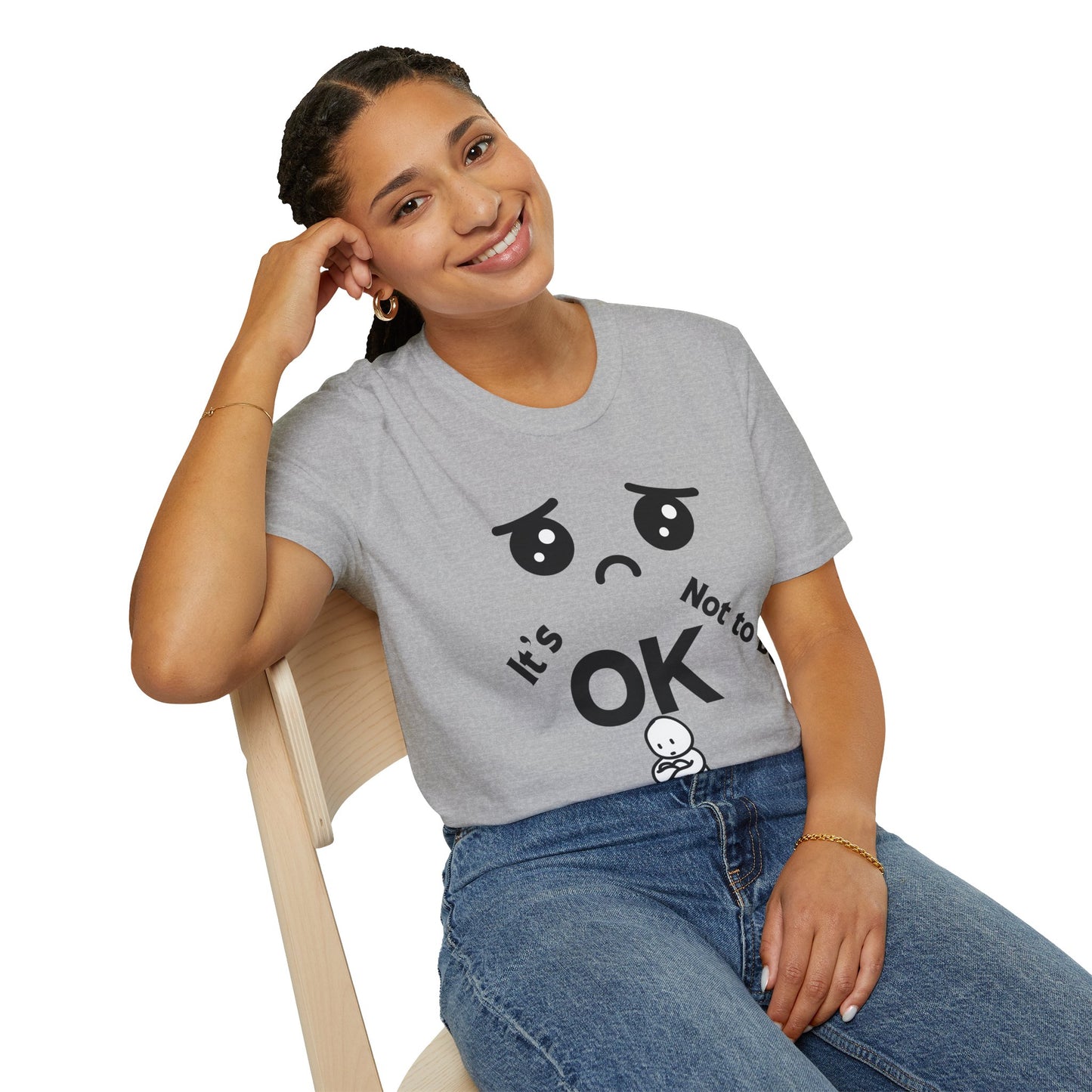 IT'S OK Emotional Support Unisex T-Shirt, Inspirational Tee, Self-Care Shirt, Mental Health Awareness, Gift for Friends, Motivational Apparel, [...]