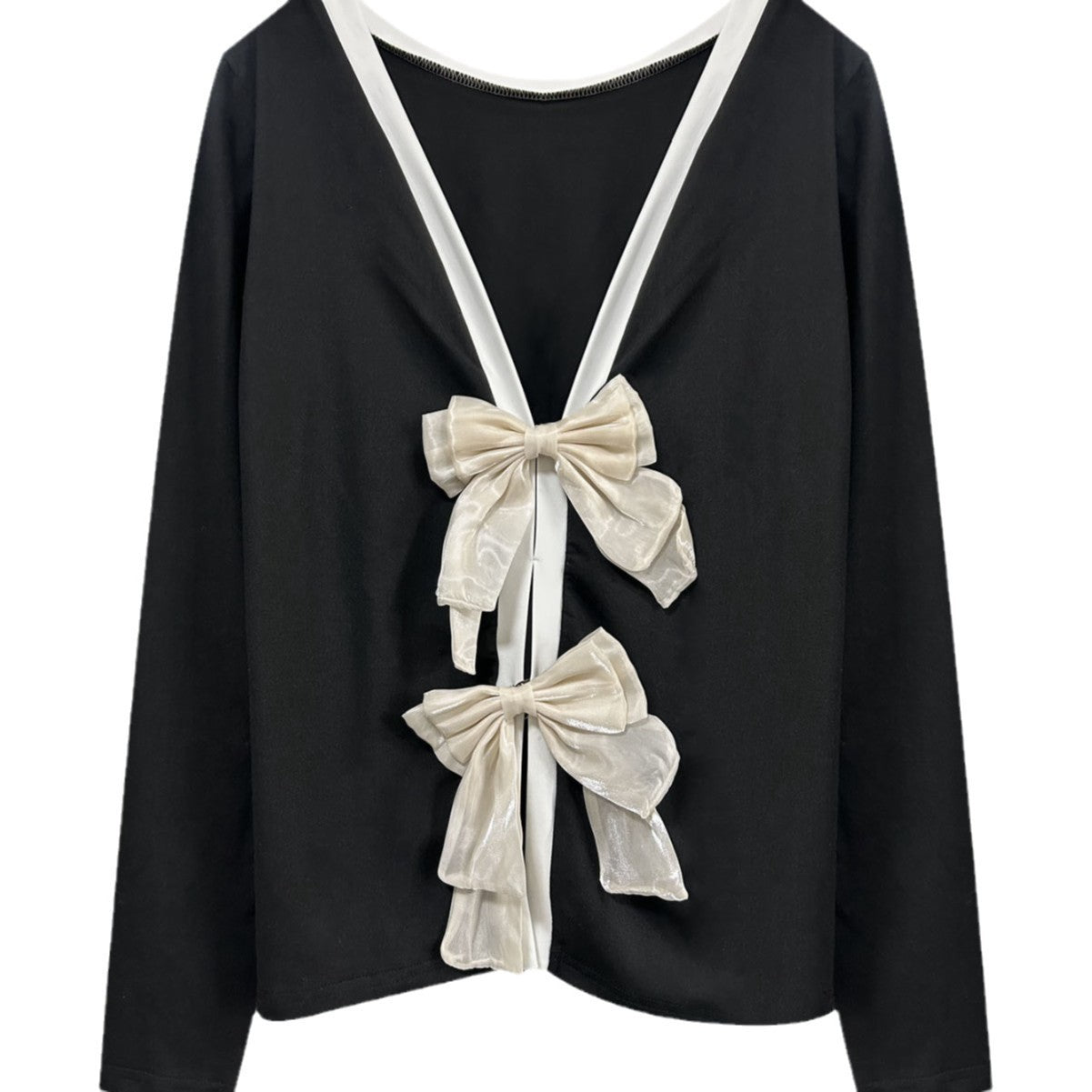 Women's Trendy Round Neck Two-Piece Illusionknit T-Shirt Full Sleeve