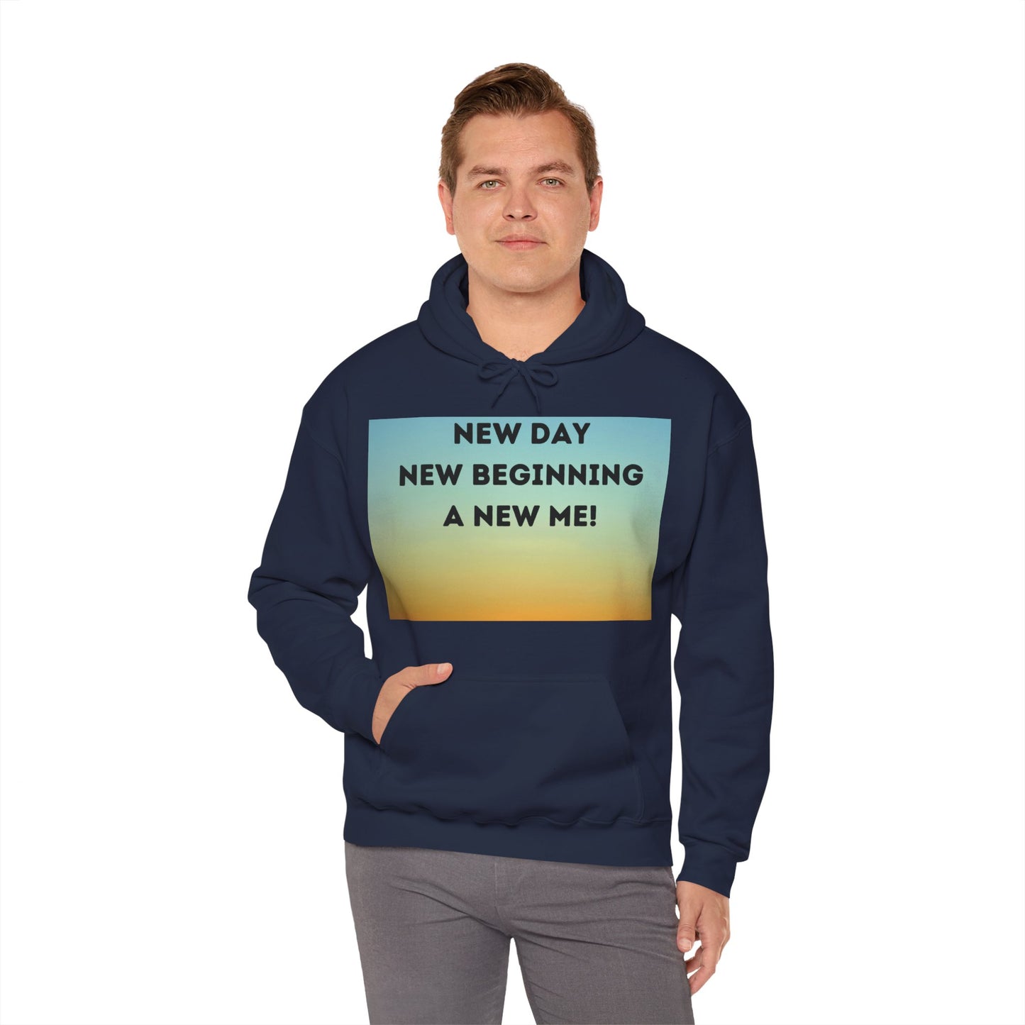 NEW DAY NEW BEGINNING A NEW ME Unisex Heavy Blend™ Hooded Sweatshirt