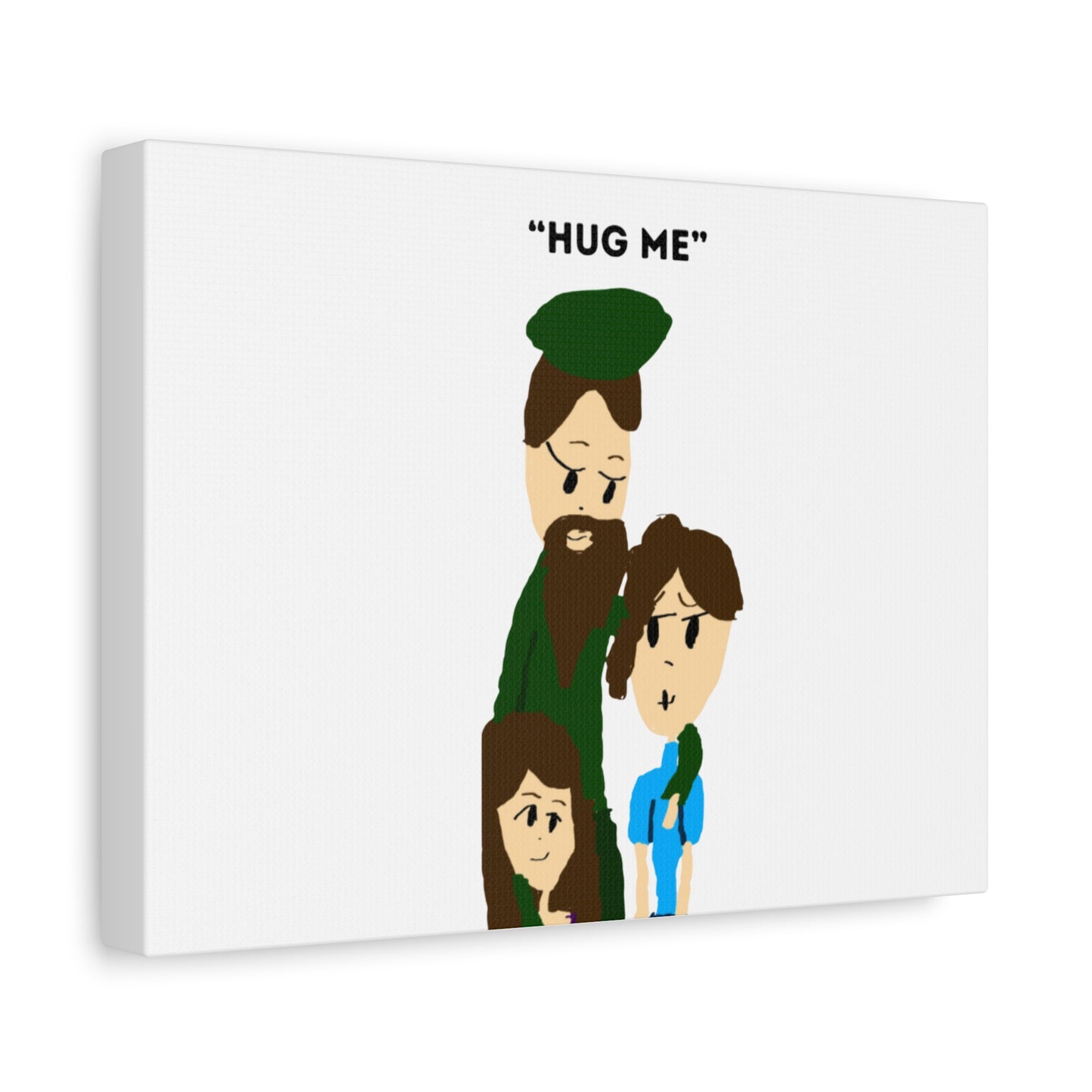 Hug Me ISAAC IDYER ARTS Family Canvas Art, Warm Wall Decor, Gift for Parents, Kids Room Wall Art, Family Love Decor