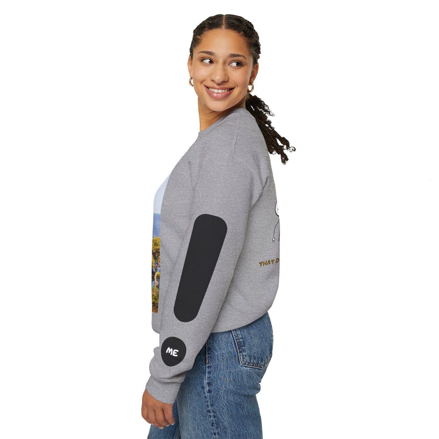 Motivational Crewneck Sweatshirt – "Don't Lose Focus… You've Got This" Scenic Design