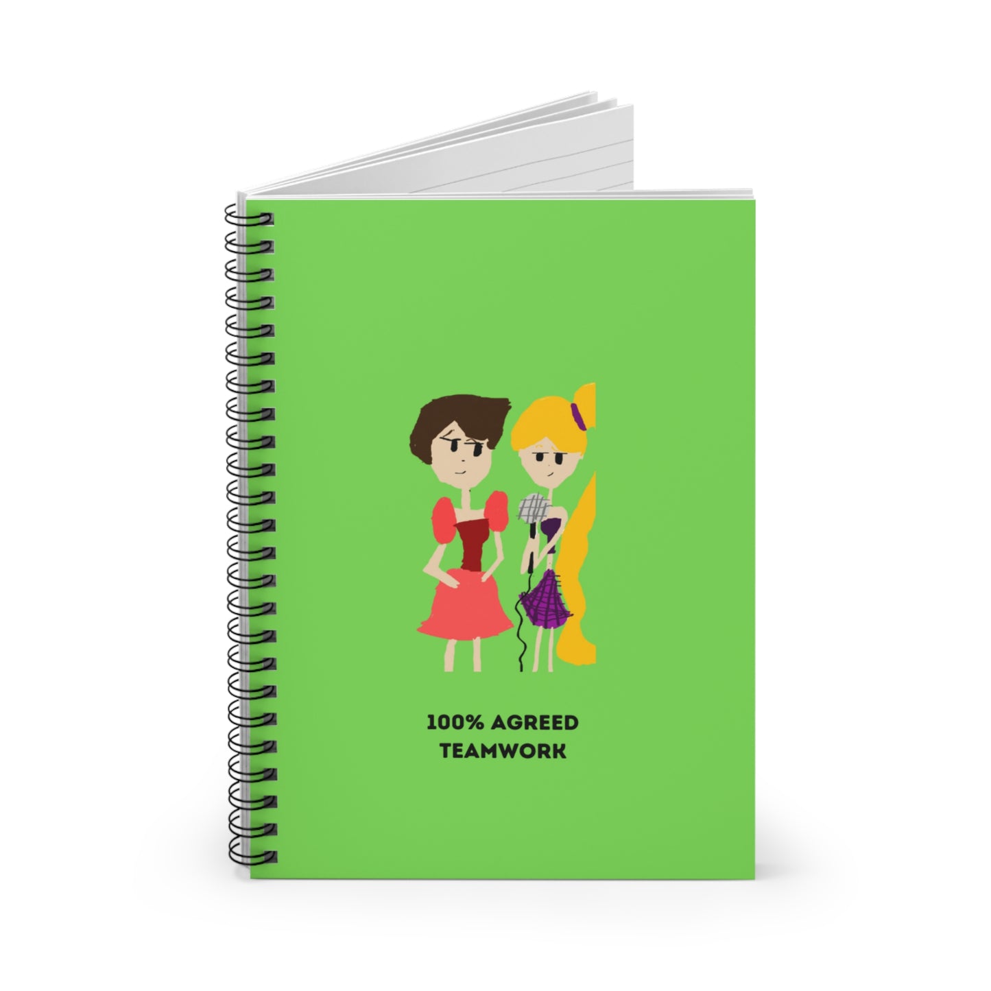 100 % AGREED TEAM WORKS Spiral Notebook - Ruled Line
