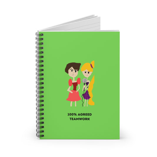100 % AGREED TEAM WORKS Spiral Notebook - Ruled Line