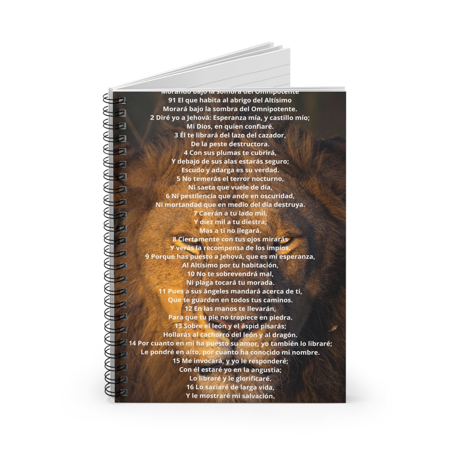 SALMO 91 Inspirational Lion Spiral Notebook for Creative Minds, Motivational Journal, Artistic Stationery, Unique Gift for Students, Writing [...]