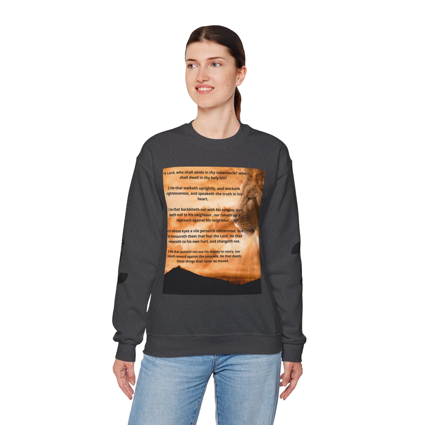PSALM 15 Lion Crewneck Sweatshirt, Motivational Top for Animal Lovers, Gift Idea for Birthdays, Cozy Apparel for Everyday [...]