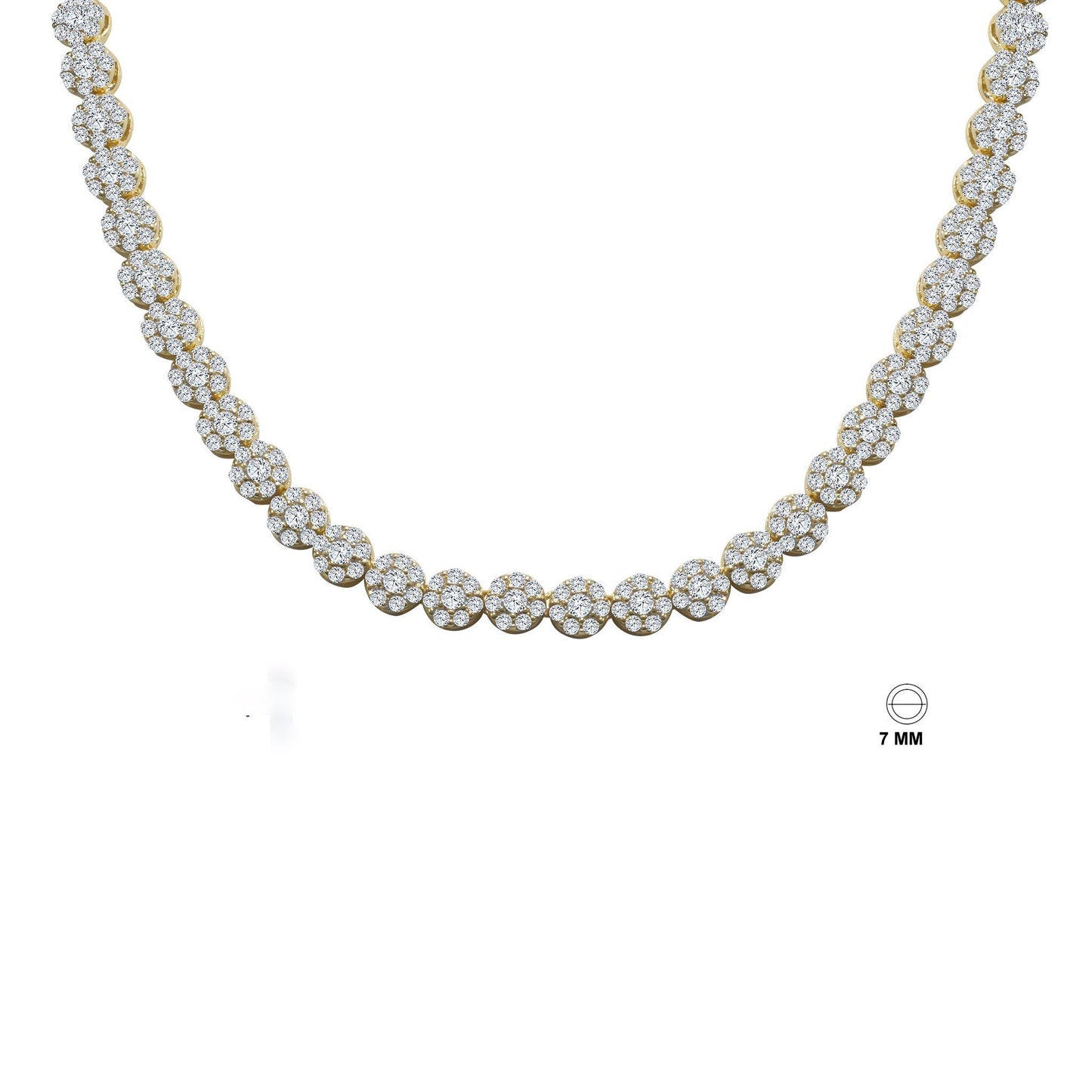CZ FLOWER CHAIN ONE ROW IN 18''-30'' - 961622