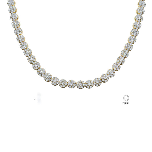 CZ FLOWER CHAIN ONE ROW IN 18''-30'' - 961622