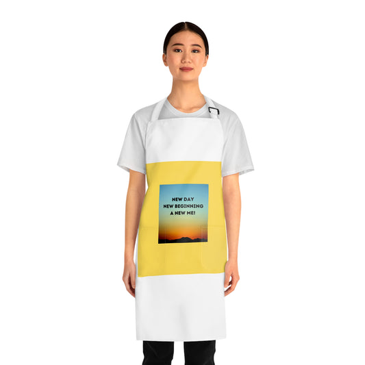 NEW DAY NEW BEGINNING A NEW ME Apron (AOP)
