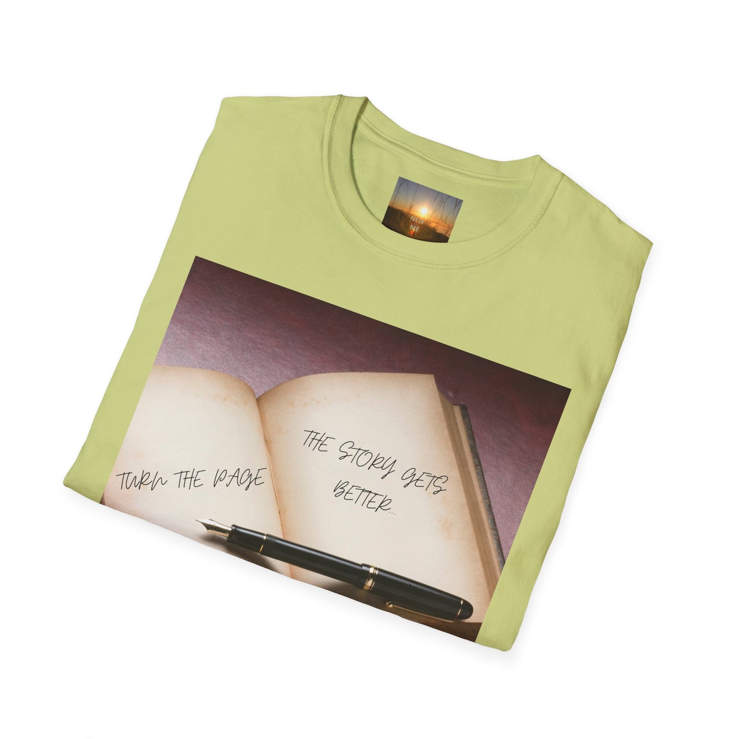 TURN THE PAGE Inspirational Book T-Shirt, Motivational Tee, Reading Lover Gift, Journal Enthusiast Apparel, Bookworm T-Shirt, Literary Quote Shirt