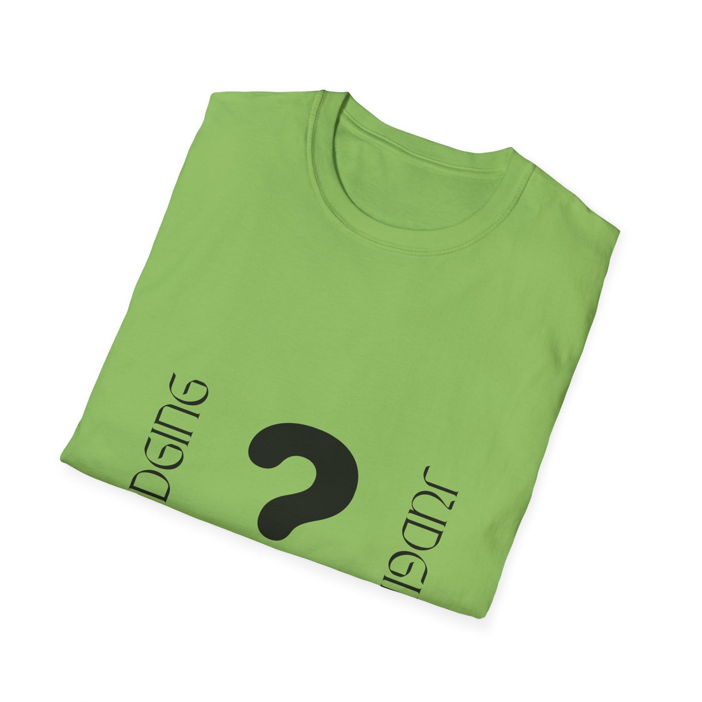 JUDGING Whimsical Unisex T-Shirt with Playful Door Design - Fun Gift for Friends, Casual Wear, Birthday Surprise, Everyday Humor, Quirky Style